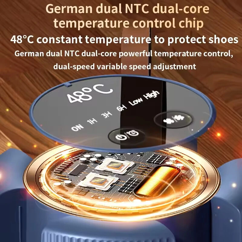 (image for) Household Smart Shoe Dryer Foldable Foot Warmer Heater Portable Electric Shoe Polisher Boots Socks Dryer Ultraviolet Sterilization